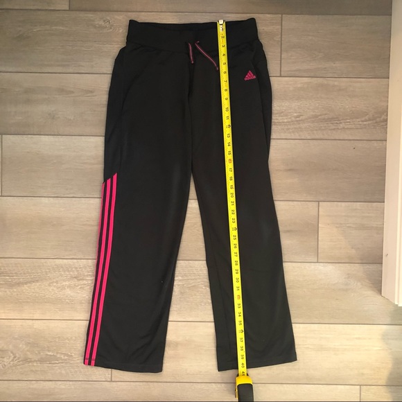 ADIDAS Womens Black & Pink Track Lounge stripe Pants Medium - Picture 5 of 10